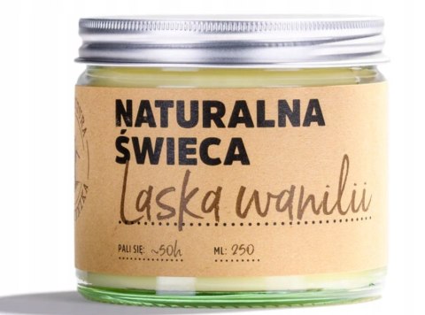Naturalna Świeca Sojowa Laska Wanilii Manufaktura Bursztynnika