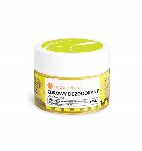 Naturalny dezodorant w kremie Len Paczula 50 ml Opcja Natura Unisex