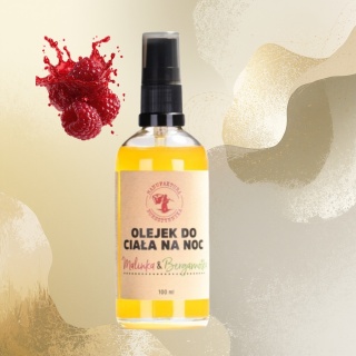 Olejek do ciała na noc Malinka i Bergamotka - Manufaktura Bursztynnika 100 ml