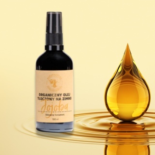 Organiczny Złoty Olej tłoczony na zimno Jojoba 50 ml