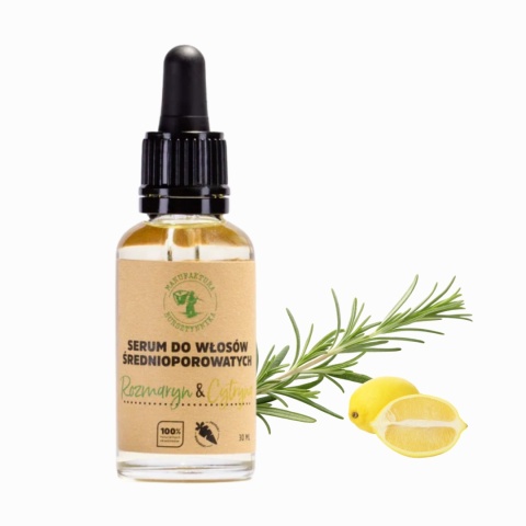 Serum do Włosów Średnioporowatych Rozmaryn & Cytryna 30ml