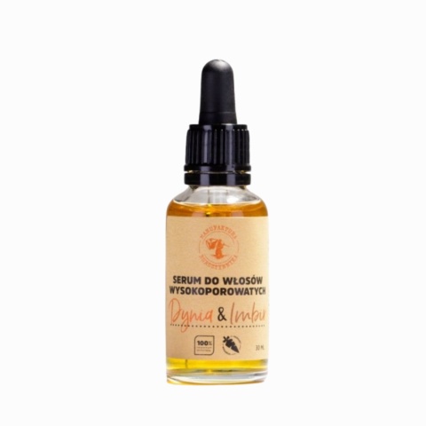 Serum do włosów wysokoporowatych Dynia & Imbir 30ml