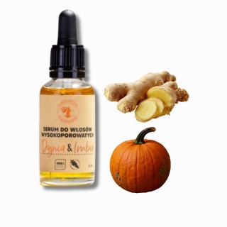 Serum do włosów wysokoporowatych Dynia & Imbir 30ml