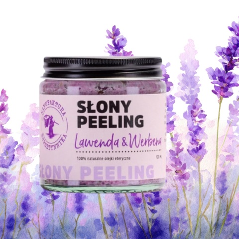 Słony peeling do ciała Lawenda & Werbena nawilża i wygładza