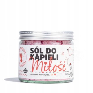Sól do kąpieli Miłość – naturalna sól z olejkami eterycznymi na romantyczną kąpiel – Manufaktura Bursztynnika 350 g