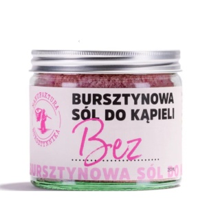 Sól do kąpieli z bursztynem i fioletową glinką „Bez” -relaksująca, odżywcza