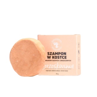 Szampon w kostce do włosów suchych i zniszczonych, Brzoskwinia, 70g