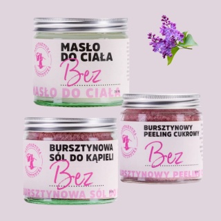 Zestaw "Bez" – domowe spa o zapachu bzu: kąpiel, peeling, masło