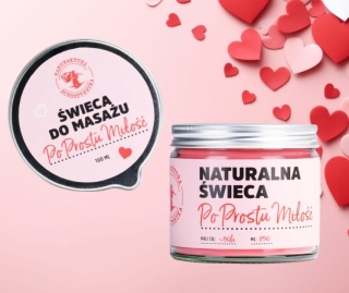 Zestaw Miłość: Naturalna świeca + świeca do masażu