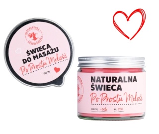 Zestaw Miłość: Naturalna świeca + świeca do masażu
