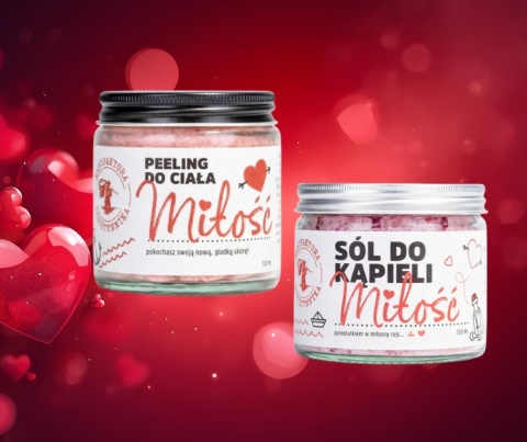 Zestaw Miłość: Peeling do ciała + Sól do kąpieli