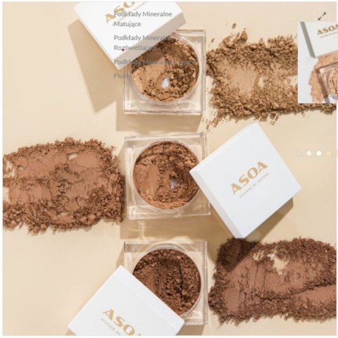 ASOA Bronzer Mineralny "Golden Brown" – sypki bronzer do konturowania twarzy