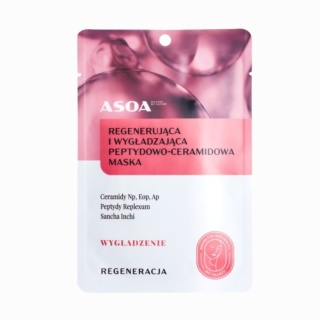 ASOA Maska Peptydowo-Ceramidowa – regenerująco-wygładzająca maska w płachcie