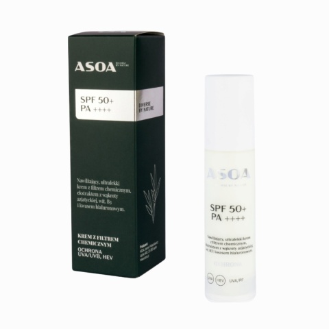 ASOA Nawilżający Krem do Twarzy SPF 50+ PA++++ 50 ml