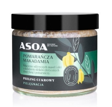 Cukrowy peeling do ciała Pomarańcza i Makadamia ASOA 250 ml