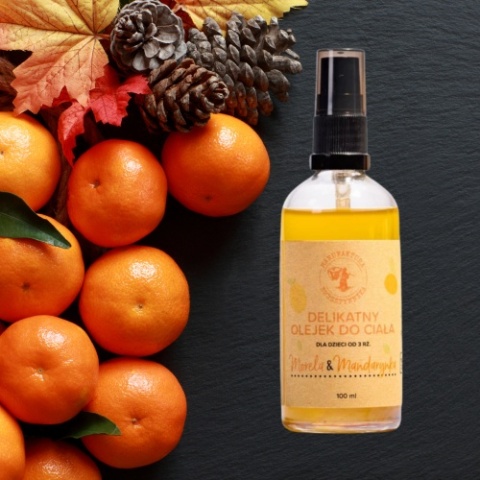 Delikatny Olejek do Ciała Morela & Mandarynka - Manufaktura Bursztynnika 100 ml