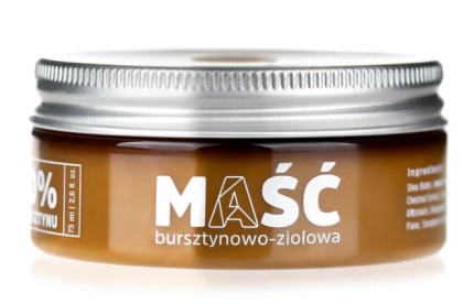Maść bursztynowo‑ziołowa 500 ml – przeciwbólowo, na krążenie, na zmęczone nogi
