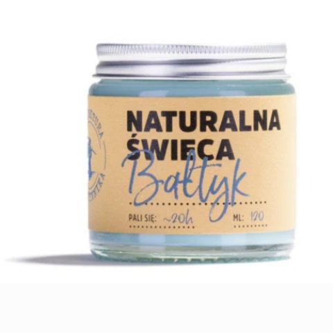 Naturalna Świeca Sojowa Bałtyk 100g Manufaktura Bursztynnika