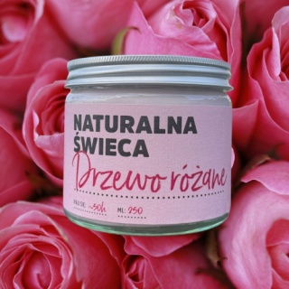 Naturalna Świeca Sojowa „Drzewo Różane” 120ml 20h palenia