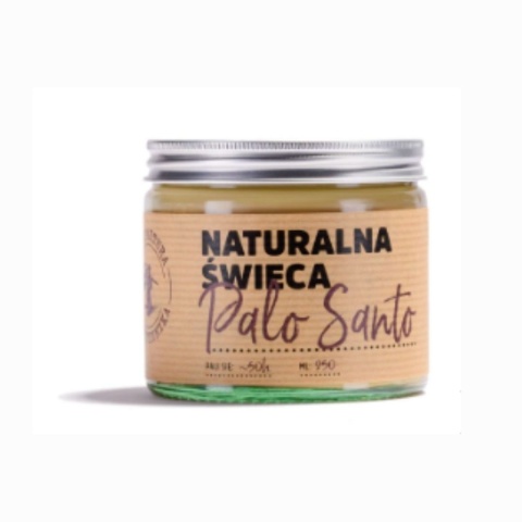 Naturalna Świeca Sojowa Palo Santo 100g Manufaktura Bursztynnika