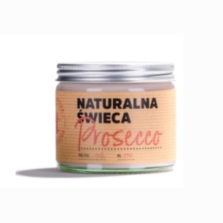 Naturalna Świeca Sojowa Proseco 120ml Manufaktura Bursztynnika