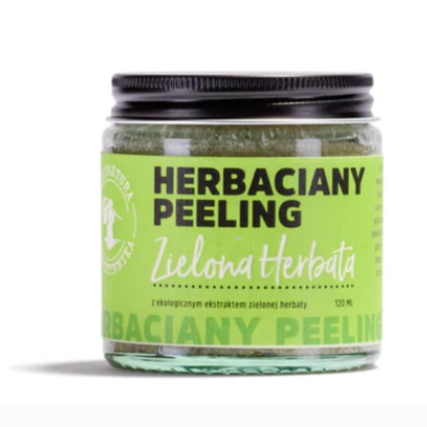 Herbaciany peeling do ciała Zielona Herbata – Bursztynnik 120 ml