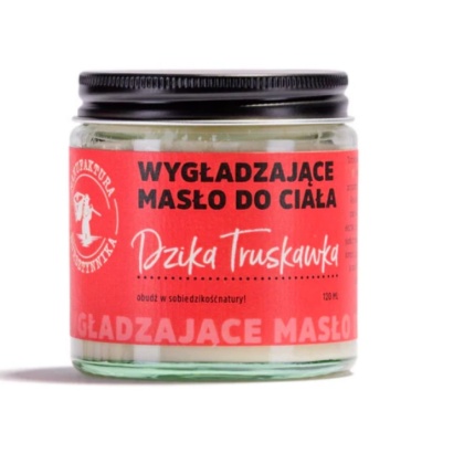 Wygładzające Masło do Ciała Dzika Truskawka 120ml Manufaktura Bursztynnika