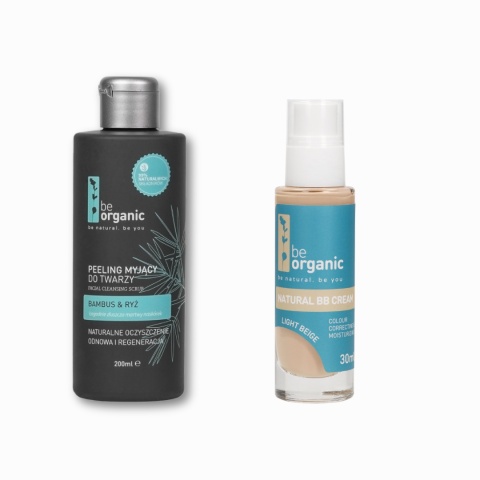 Zestaw Gładka Skóra (Krem BB Light Beige & Peeling)