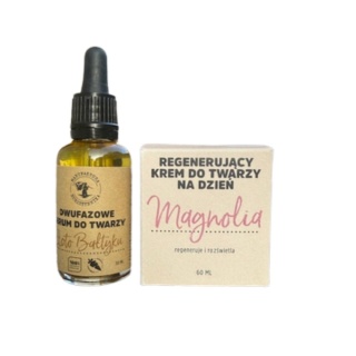 Zestaw Złoto Bałtyku & Magnolia – serum + krem do twarzy